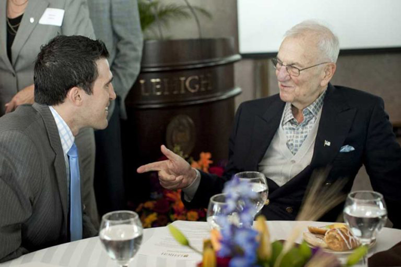 Thomas Roman with Lee Iacocca at Lehigh University